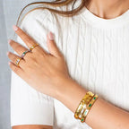 Zara Gold Emerald Bracelet