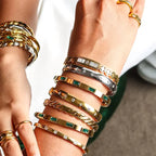 Zara Gold Emerald Bracelet