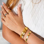 Zara Gold Emerald Bracelet