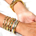 Zara Gold Emerald Bracelet